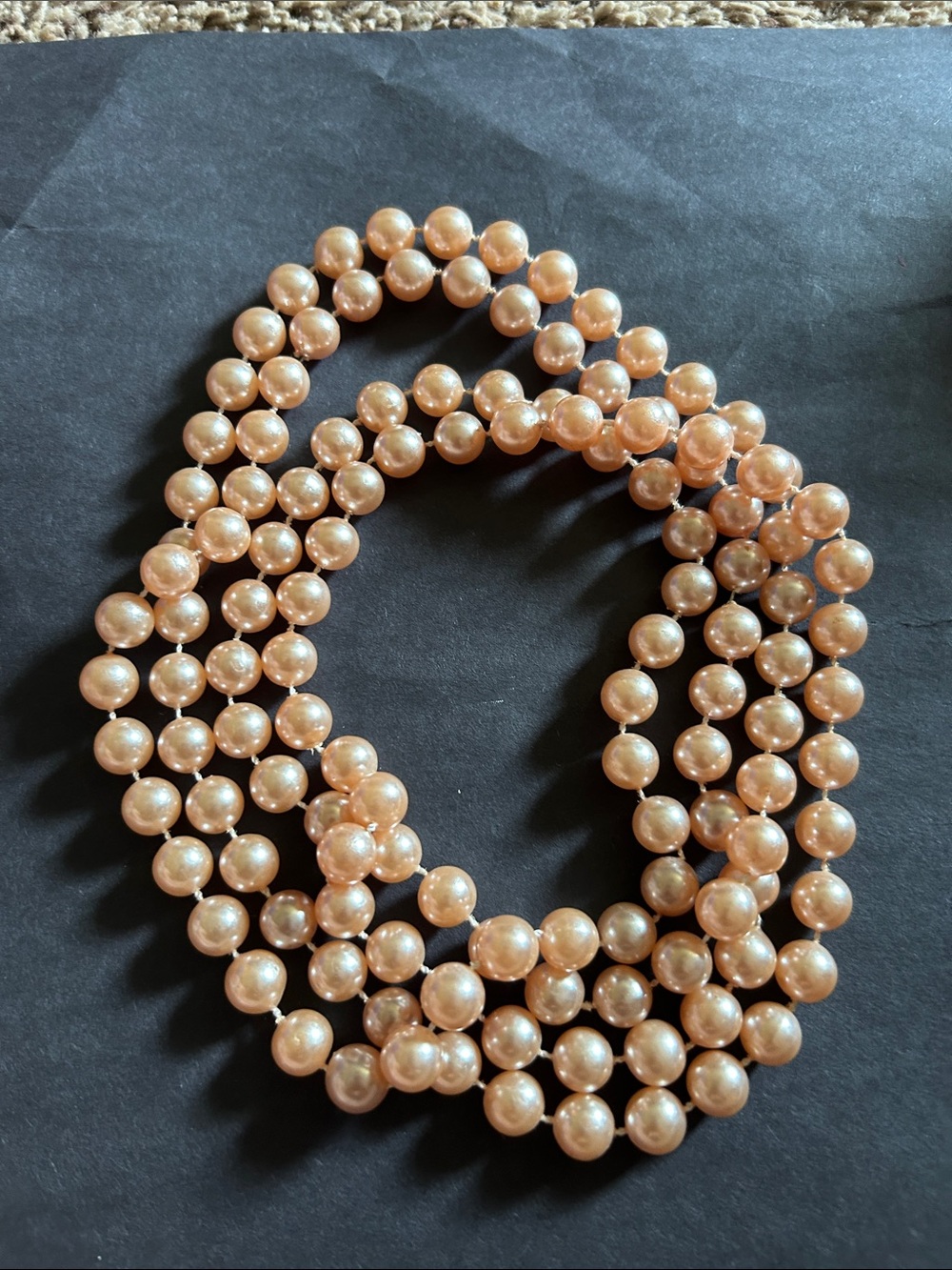 Classic Pink Pearl Necklace - Elegant single-Strand Women’s Jewelry